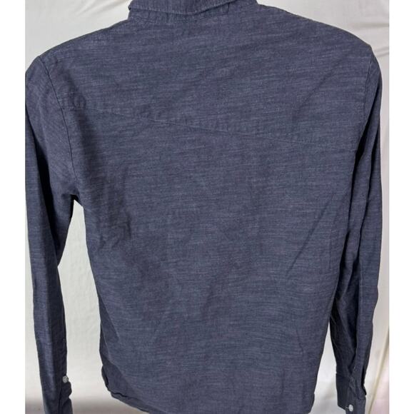 Volcom Mens Medium Long SLeeve Gray Button Front Shirt 100% Cotton - Picture 7 of 8